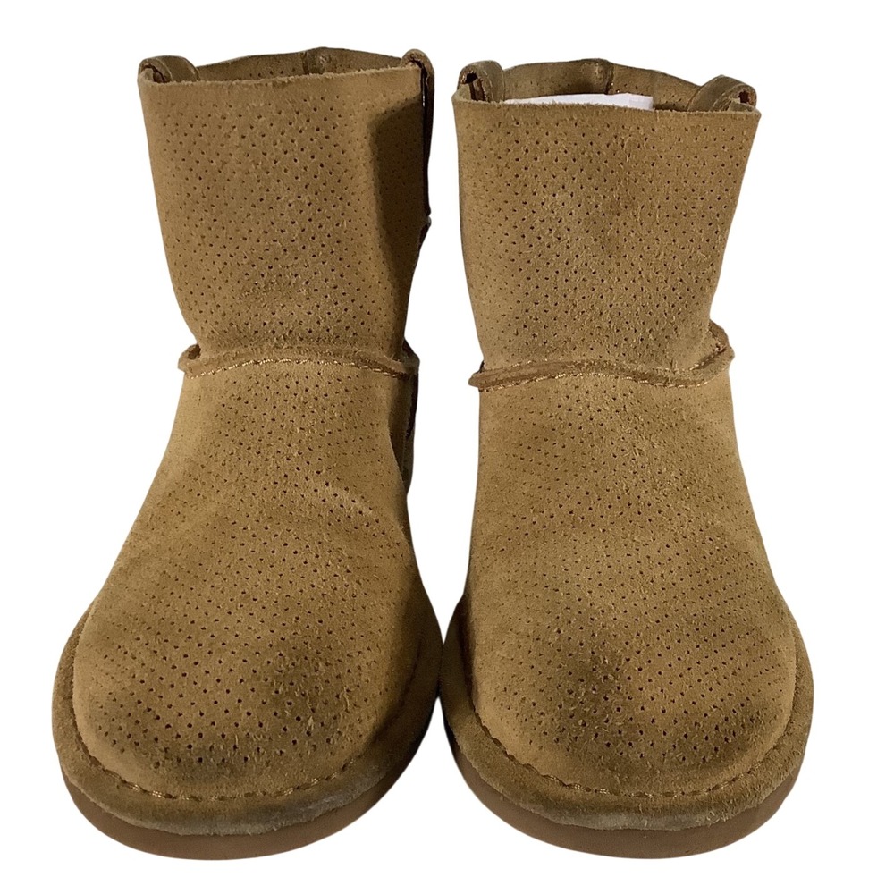 UGG Classic Unlined Mini Perforated Tan Suede Ankle Boots 1016852 Womens 8
